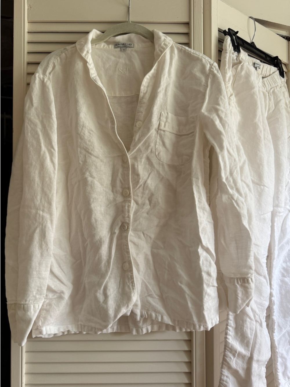 Serena & Lily 100% Linen white set